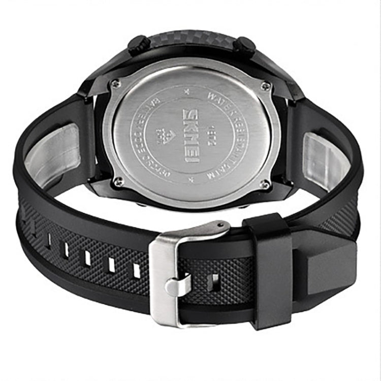 SKMEI 1872 Stainless Steel Buckle PU Strap Waterproof Electronic Watch, Dial:White(Rose Gold) - free shipping - PMC TechLife - Order now!