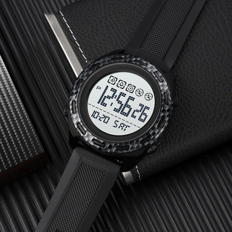 SKMEI 1872 Stainless Steel Buckle PU Strap Waterproof Electronic Watch, Dial:White(Rose Gold) - free shipping - PMC TechLife - Order now!