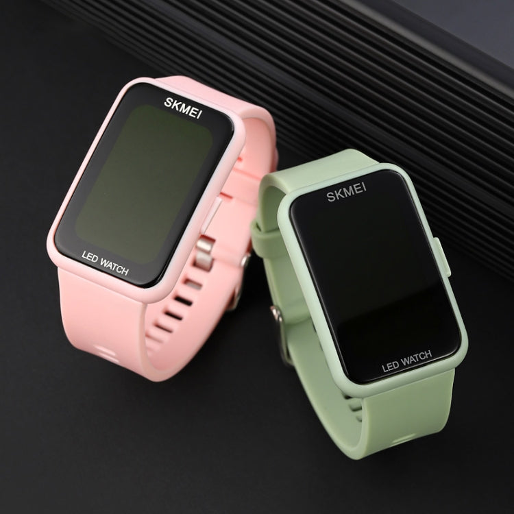 SKMEI 1873 PU Strap Waterproof LED Electronic Watch(Light Green) - free shipping - PMC TechLife - Order now!