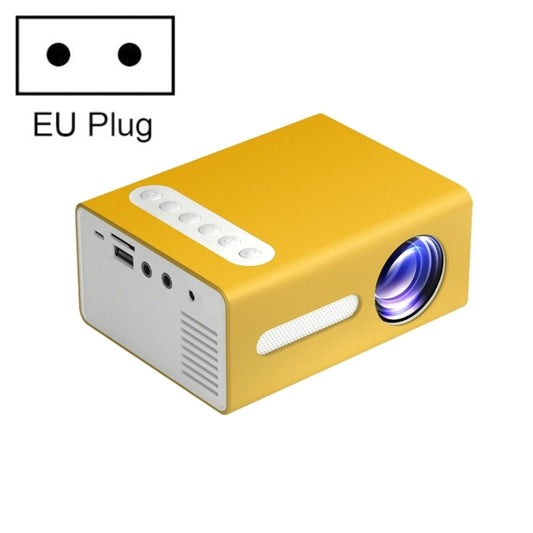 T300 25ANSI LED Portable Home Multimedia Game Projector, Plug Type:EU Plug(Yellow) - LED Projector by PMC Jewellery | Online Shopping South Africa | PMC Jewellery | Buy Now Pay Later Mobicred