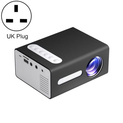 T300 25ANSI LED Portable Home Multimedia Game Projector, Plug Type:UK Plug(Black) - LED Projector by PMC Jewellery | Online Shopping South Africa | PMC Jewellery | Buy Now Pay Later Mobicred