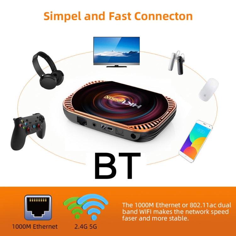 MECOOL HK1RBOX X4 4K TV Box, Android 11 Amlogic S905X4 CPU with RC 4GB+128GB(US Plug) - Amlogic S905 by MECOOL | Online Shopping South Africa | PMC TechLife | Buy Now Pay Later Mobicred