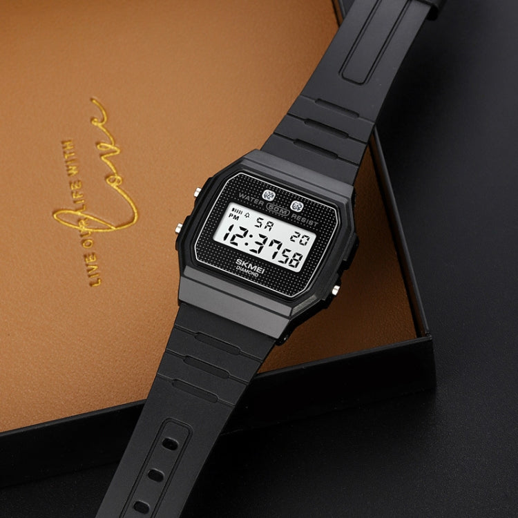 SKMEI 1952 Resin Mirror ABS Case Waterproof Electronic Watch(Rose Gold Steel Belt) - free shipping - PMC TechLife - Order now!