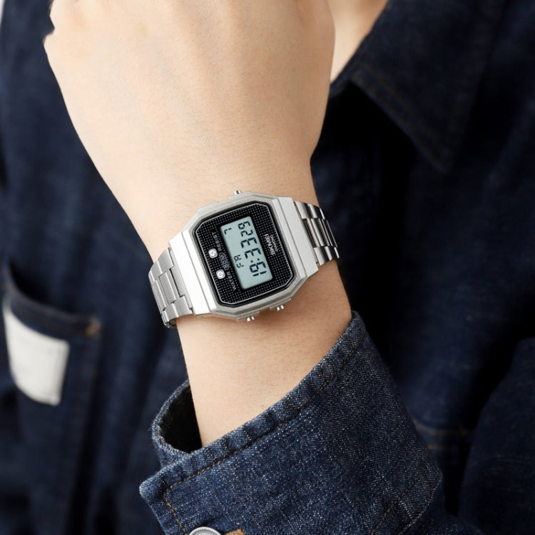 SKMEI 1952 Resin Mirror ABS Case Waterproof Electronic Watch(Rose Gold Steel Belt) - free shipping - PMC TechLife - Order now!
