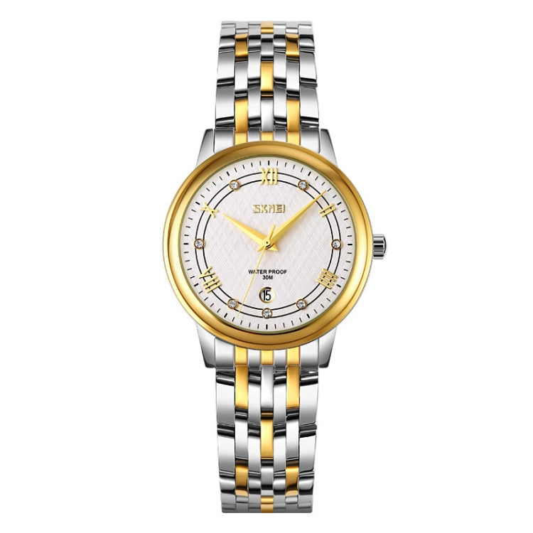 SKMEI 9272 Stainless Steel Buckle Strap Waterproof Quartz Watch Women(Gold and Silver) - free shipping - PMC TechLife - Order now!