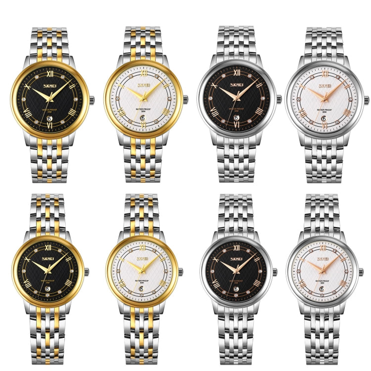SKMEI 9272 Stainless Steel Buckle Strap Waterproof Quartz Watch Women(Gold and Silver) - free shipping - PMC TechLife - Order now!
