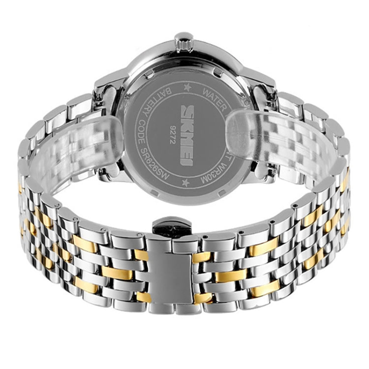 SKMEI 9272 Stainless Steel Buckle Strap Waterproof Quartz Watch Women(Gold and Silver) - free shipping - PMC TechLife - Order now!