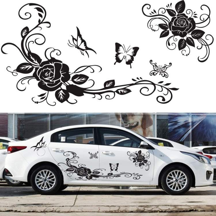 2 PCS/Set D-72 Butterfly Love Flower Pattern Car Modified Decorative Sticker(Blue) - Decorative Sticker by PMC Jewellery | Online Shopping South Africa | PMC Jewellery | Buy Now Pay Later Mobicred