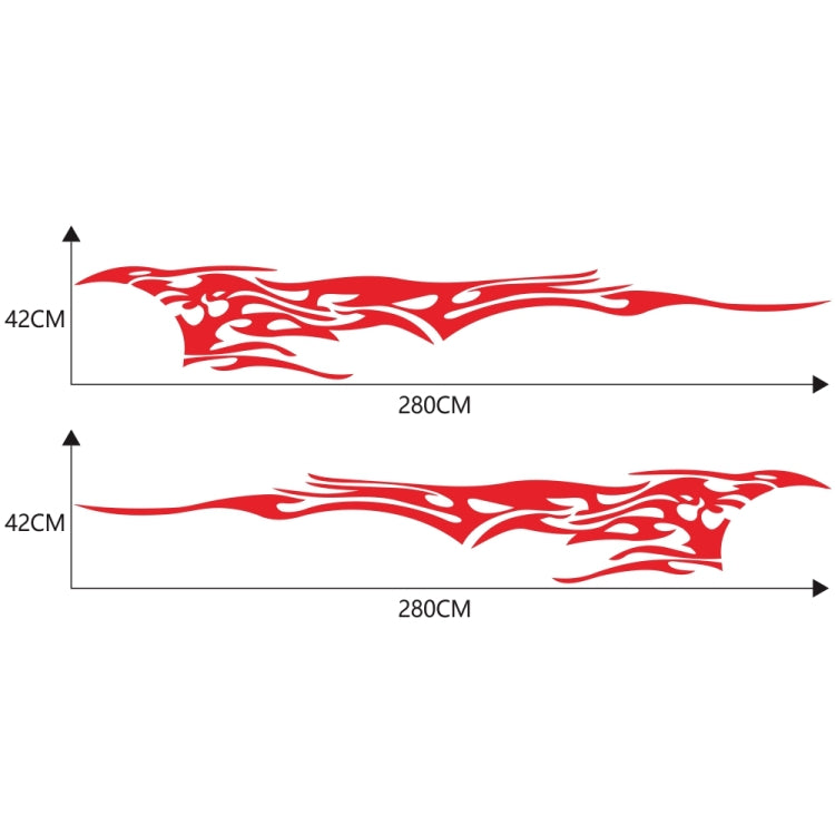 2 PCS/Set D-144 Fire Element Pattern Car Modified Decorative Sticker(Red) - Decorative Sticker by PMC Jewellery | Online Shopping South Africa | PMC Jewellery | Buy Now Pay Later Mobicred