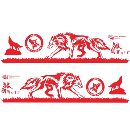 2 PCS/Set D-180 Wolf Totem Pattern Car Modified Decorative Sticker(Red) - Decorative Sticker by PMC Jewellery | Online Shopping South Africa | PMC Jewellery | Buy Now Pay Later Mobicred