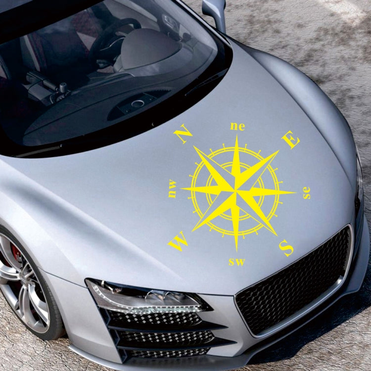 D-366 Compass Pattern Car Modified Decorative Sticker(Yellow) - Decorative Sticker by PMC TechLife | Online Shopping South Africa | PMC TechLife | Buy Now Pay Later Mobicred