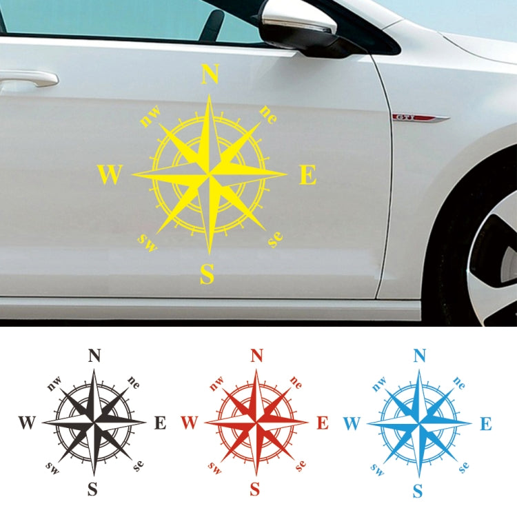 D-366 Compass Pattern Car Modified Decorative Sticker(Yellow) - Decorative Sticker by PMC TechLife | Online Shopping South Africa | PMC TechLife | Buy Now Pay Later Mobicred