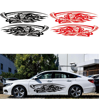 2 PCS/Set D-435 Grim Reaper Pattern Car Modified Decorative Sticker(Black) - Decorative Sticker by PMC Jewellery | Online Shopping South Africa | PMC Jewellery | Buy Now Pay Later Mobicred