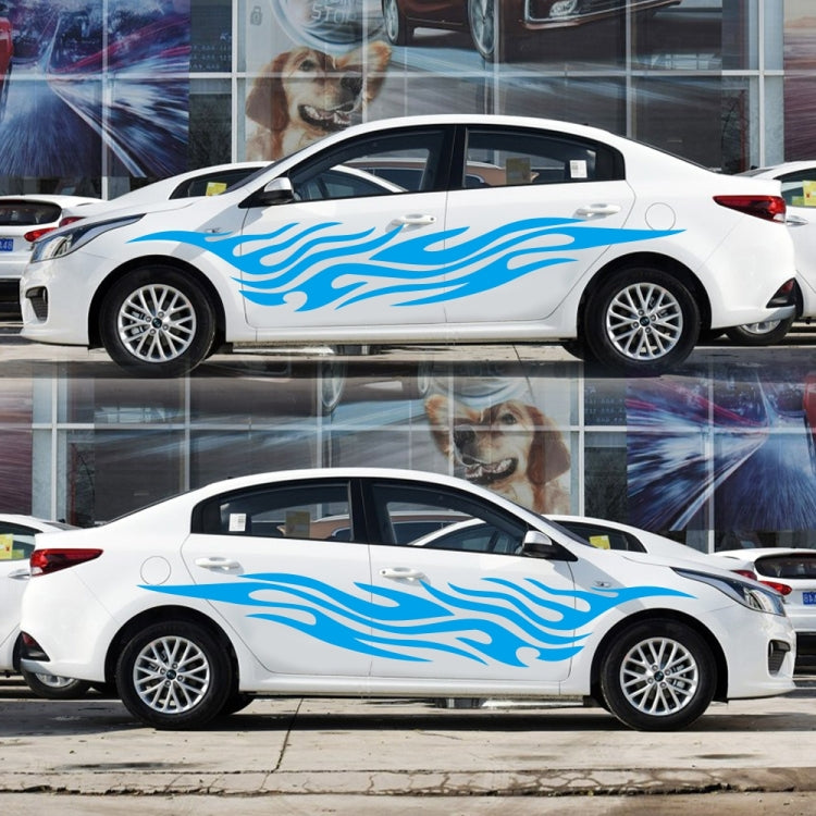 2 PCS/Set D-476 Fire Element Pattern Car Modified Decorative Sticker(Blue) - Decorative Sticker by PMC TechLife | Online Shopping South Africa | PMC TechLife | Buy Now Pay Later Mobicred