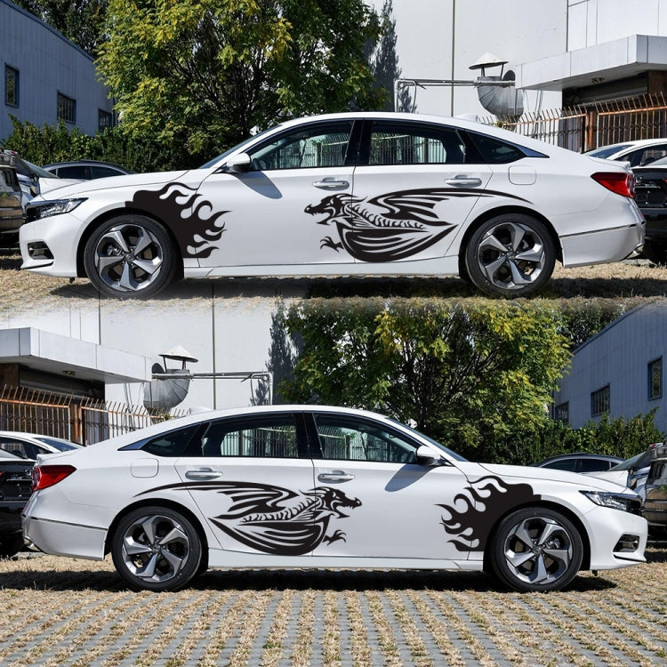 2 PCS/Set D-489 Fire-breathing Dragon Pattern Car Modified Decorative Sticker(Black) - Decorative Sticker by PMC Jewellery | Online Shopping South Africa | PMC Jewellery | Buy Now Pay Later Mobicred