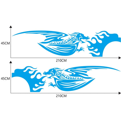 2 PCS/Set D-489 Fire-breathing Dragon Pattern Car Modified Decorative Sticker(Blue) - Decorative Sticker by PMC Jewellery | Online Shopping South Africa | PMC Jewellery | Buy Now Pay Later Mobicred