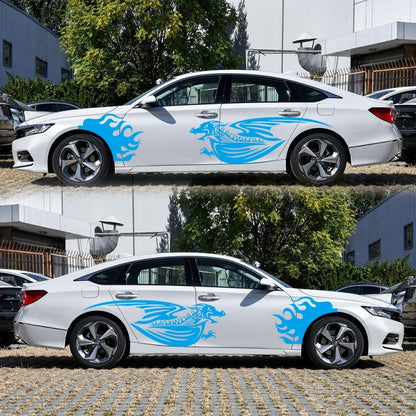 2 PCS/Set D-489 Fire-breathing Dragon Pattern Car Modified Decorative Sticker(Blue) - Decorative Sticker by PMC Jewellery | Online Shopping South Africa | PMC Jewellery | Buy Now Pay Later Mobicred