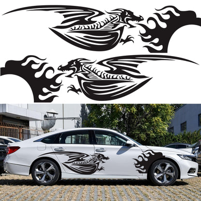 2 PCS/Set D-489 Fire-breathing Dragon Pattern Car Modified Decorative Sticker(White) - Decorative Sticker by PMC Jewellery | Online Shopping South Africa | PMC Jewellery | Buy Now Pay Later Mobicred