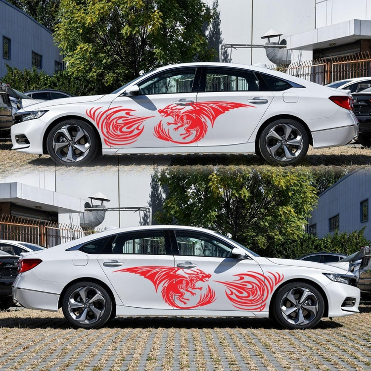 2 PCS/Set D-498 Pterosaur Spitfire Pattern Car Modified Decorative Sticker(Red) - Decorative Sticker by PMC Jewellery | Online Shopping South Africa | PMC Jewellery | Buy Now Pay Later Mobicred