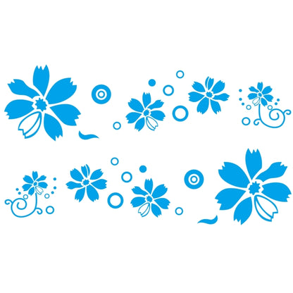 2 PCS/Set D-510 Flowers Pattern Car Modified Decorative Sticker(Blue) - Decorative Sticker by PMC Jewellery | Online Shopping South Africa | PMC Jewellery | Buy Now Pay Later Mobicred