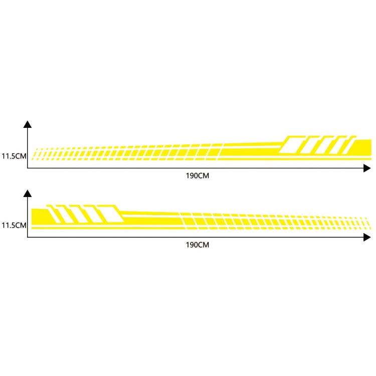 2 PCS/Set D-707 Striped Totem Pattern Car Modified Decorative Sticker(Yellow) - Decorative Sticker by PMC Jewellery | Online Shopping South Africa | PMC Jewellery | Buy Now Pay Later Mobicred