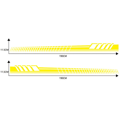 2 PCS/Set D-707 Striped Totem Pattern Car Modified Decorative Sticker(Yellow) - Decorative Sticker by PMC Jewellery | Online Shopping South Africa | PMC Jewellery | Buy Now Pay Later Mobicred