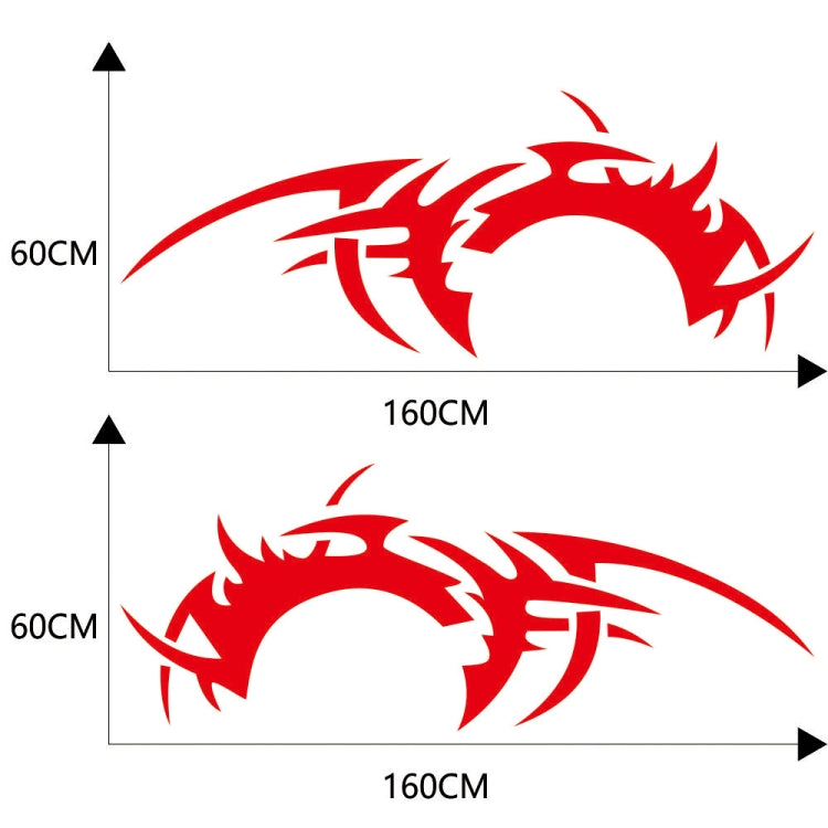 2 PCS/Set D-719 Flame Hot Wheel Pattern Car Modified Decorative Sticker(Red) - Decorative Sticker by PMC TechLife | Online Shopping South Africa | PMC TechLife | Buy Now Pay Later Mobicred