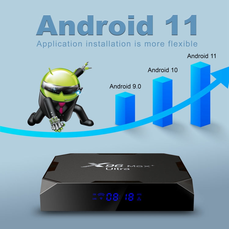 X96 Max+ Ultra 4GB+32GB Amlogic S905X4 8K Smart TV BOX Android 11.0 Media Player, Plug Type:AU Plug - Others by PMC TechLife | Online Shopping South Africa | PMC TechLife | Buy Now Pay Later Mobicred