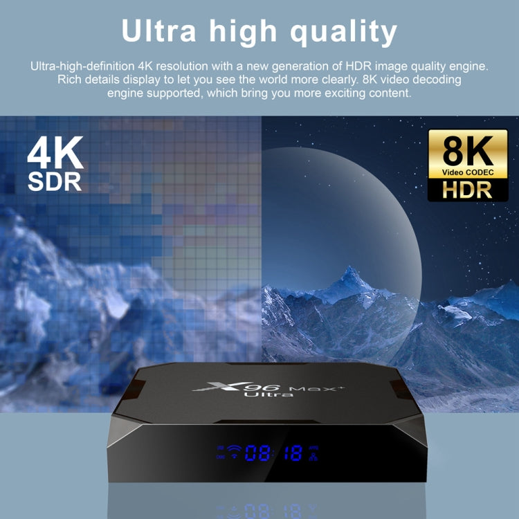 X96 Max+ Ultra 4GB+64GB Amlogic S905X4 8K Smart TV BOX Android 11.0 Media Player, Plug Type:US Plug - Others by PMC TechLife | Online Shopping South Africa | PMC TechLife | Buy Now Pay Later Mobicred