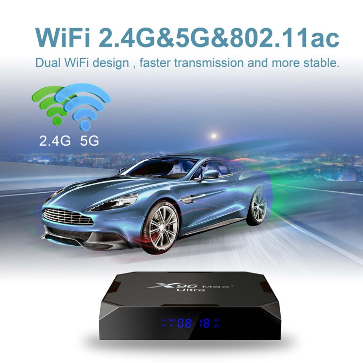 X96 Max+ Ultra 4GB+64GB Amlogic S905X4 8K Smart TV BOX Android 11.0 Media Player, Plug Type:UK Plug - Others by PMC TechLife | Online Shopping South Africa | PMC TechLife | Buy Now Pay Later Mobicred
