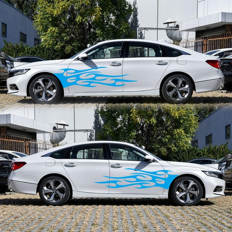 2 PCS/Set D-751 Flame Pattern Car Modified Decorative Sticker(Blue) - Decorative Sticker by PMC TechLife | Online Shopping South Africa | PMC TechLife | Buy Now Pay Later Mobicred