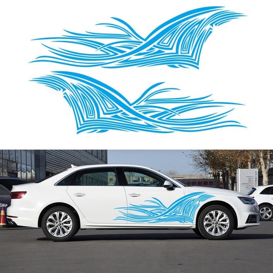 2 PCS/Set D-752 Lines Pattern Car Modified Decorative Sticker(Blue) - Decorative Sticker by PMC Jewellery | Online Shopping South Africa | PMC Jewellery | Buy Now Pay Later Mobicred