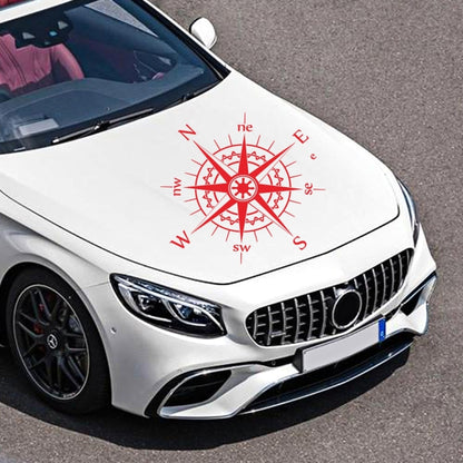 D-863 Compass Pattern Car Modified Decorative Sticker(Red) - Decorative Sticker by PMC Jewellery | Online Shopping South Africa | PMC Jewellery | Buy Now Pay Later Mobicred