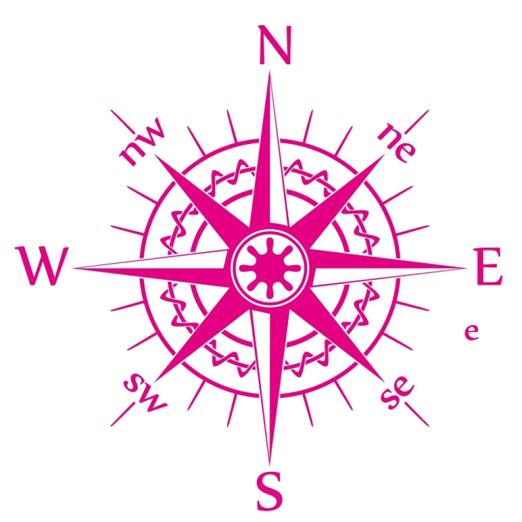D-863 Compass Pattern Car Modified Decorative Sticker(Purple) - Decorative Sticker by PMC TechLife | Online Shopping South Africa | PMC TechLife | Buy Now Pay Later Mobicred