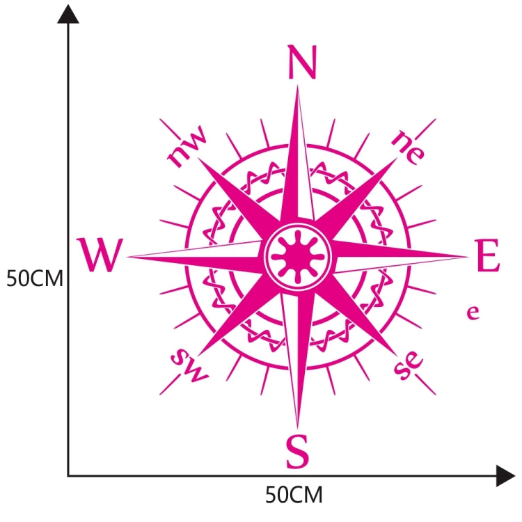 D-863 Compass Pattern Car Modified Decorative Sticker(Purple) - Decorative Sticker by PMC Jewellery | Online Shopping South Africa | PMC Jewellery | Buy Now Pay Later Mobicred