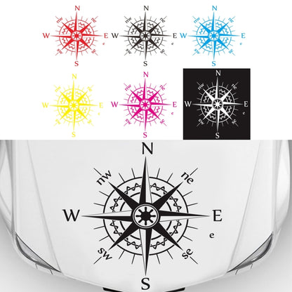 D-863 Compass Pattern Car Modified Decorative Sticker(White) - Decorative Sticker by PMC Jewellery | Online Shopping South Africa | PMC Jewellery | Buy Now Pay Later Mobicred