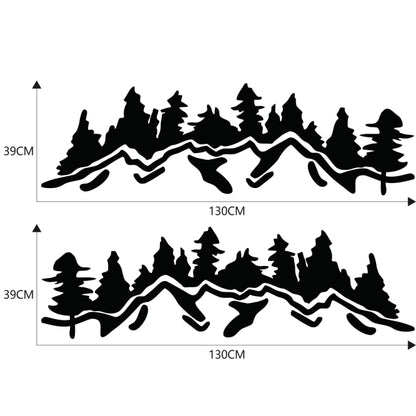 2 PCS/Set D-924 Mountain Woods Pattern Car Modified Decorative Sticker(Black) - Decorative Sticker by PMC Jewellery | Online Shopping South Africa | PMC Jewellery | Buy Now Pay Later Mobicred