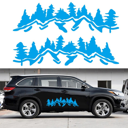 2 PCS/Set D-924 Mountain Woods Pattern Car Modified Decorative Sticker(Blue) - Decorative Sticker by PMC Jewellery | Online Shopping South Africa | PMC Jewellery | Buy Now Pay Later Mobicred