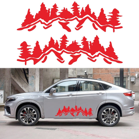 2 PCS/Set D-924 Mountain Woods Pattern Car Modified Decorative Sticker(Red) - Decorative Sticker by PMC Jewellery | Online Shopping South Africa | PMC Jewellery | Buy Now Pay Later Mobicred