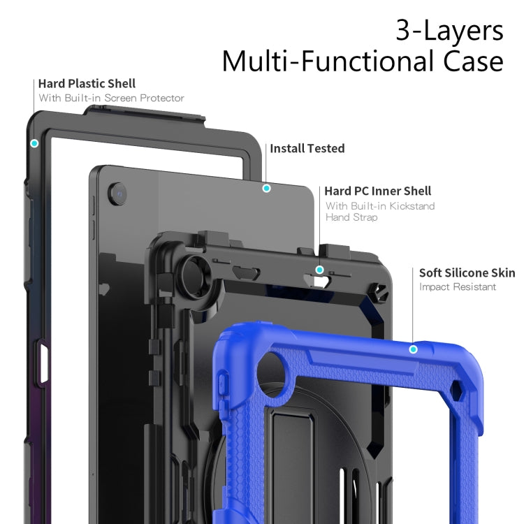 For Lenovo Tab M10 Plus 10.6 3rd Gen 2022 Silicone + PC Tablet Case(Black + Blue) - Lenovo by PMC TechLife | Online Shopping South Africa | PMC TechLife | Buy Now Pay Later Mobicred
