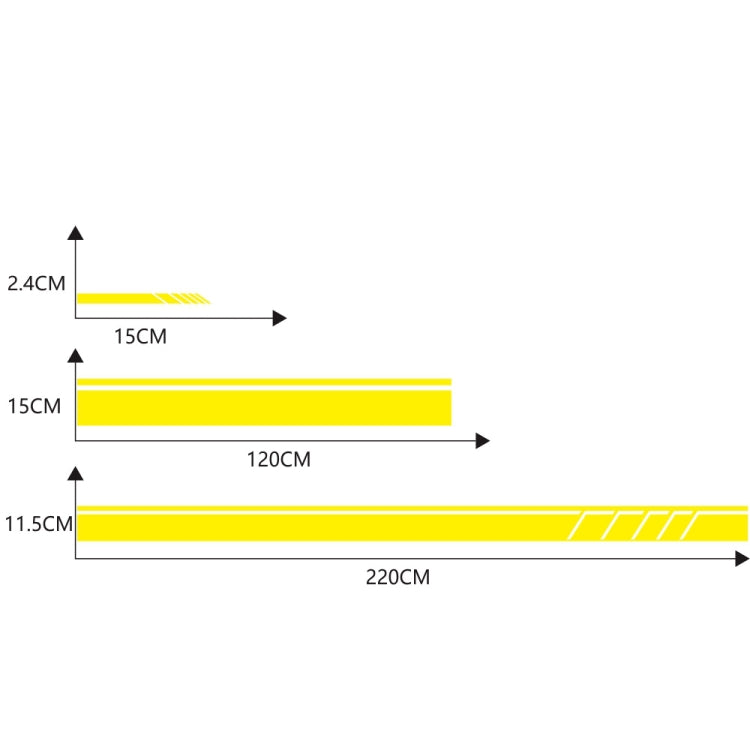 D-930 Lines Pattern Car Modified Decorative Sticker(Yellow) - Decorative Sticker by PMC Jewellery | Online Shopping South Africa | PMC Jewellery | Buy Now Pay Later Mobicred