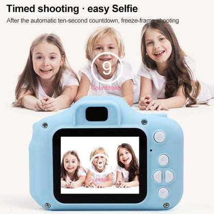 X2S 2.0 Inch LCD Screen Mini Children Camera Digital Camera, Resolution:HD Single Camera 1300W+ 32G Memory Card + Card Reader + Cartoon Stickers(Pink) - Children Cameras by PMC Jewellery | Online Shopping South Africa | PMC Jewellery | Buy Now Pay Later Mobicred