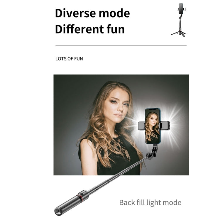 L12D Bluetooth Remote Control Detachable Fill Light Tripod Selfie Stick Phone Holder - Selfie Sticks by PMC Jewellery | Online Shopping South Africa | PMC Jewellery | Buy Now Pay Later Mobicred