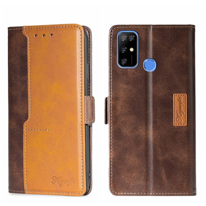 For Doogee X96 Pro Contrast Color Side Buckle Leather Phone Case(Dark Brown + Gold) - Doogee Cases by PMC Jewellery | Online Shopping South Africa | PMC Jewellery | Buy Now Pay Later Mobicred