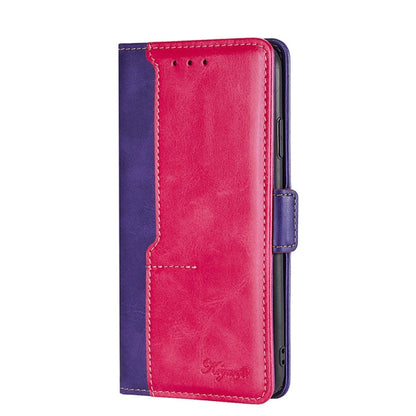 For Doogee X96 Pro Contrast Color Side Buckle Leather Phone Case(Purple + Rose Red) - Doogee Cases by PMC Jewellery | Online Shopping South Africa | PMC Jewellery | Buy Now Pay Later Mobicred