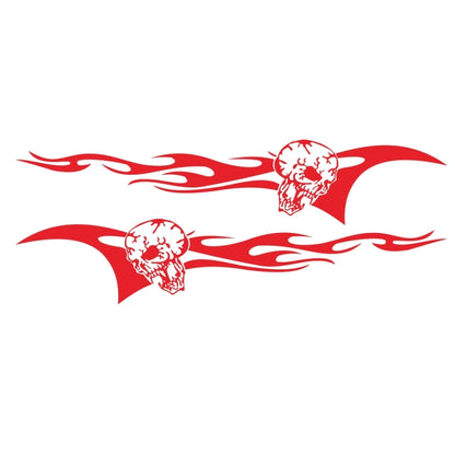 2 PCS/Set D-964 Skull Flame Pattern Car Modified Decorative Sticker(Red) - Decorative Sticker by PMC Jewellery | Online Shopping South Africa | PMC Jewellery | Buy Now Pay Later Mobicred