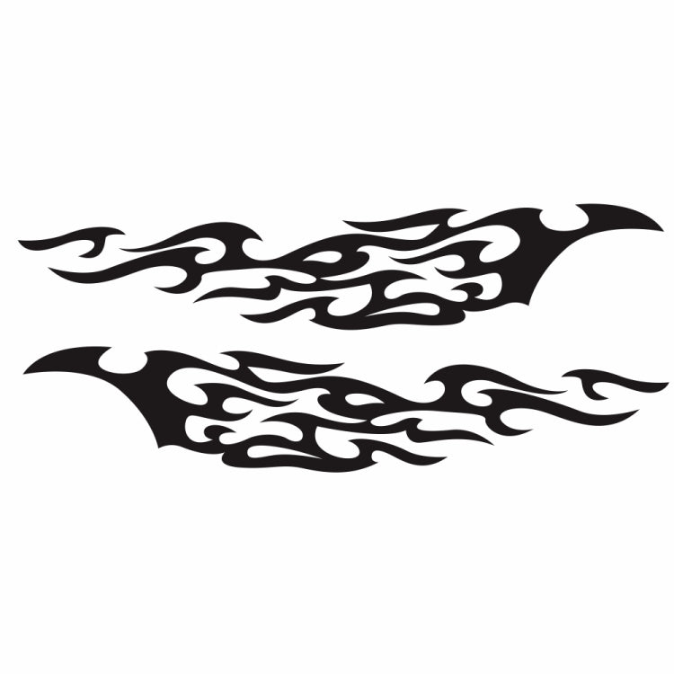 2 PCS/Set D-969 Flame Pattern Car Modified Decorative Sticker(Black) - Decorative Sticker by PMC Jewellery | Online Shopping South Africa | PMC Jewellery | Buy Now Pay Later Mobicred