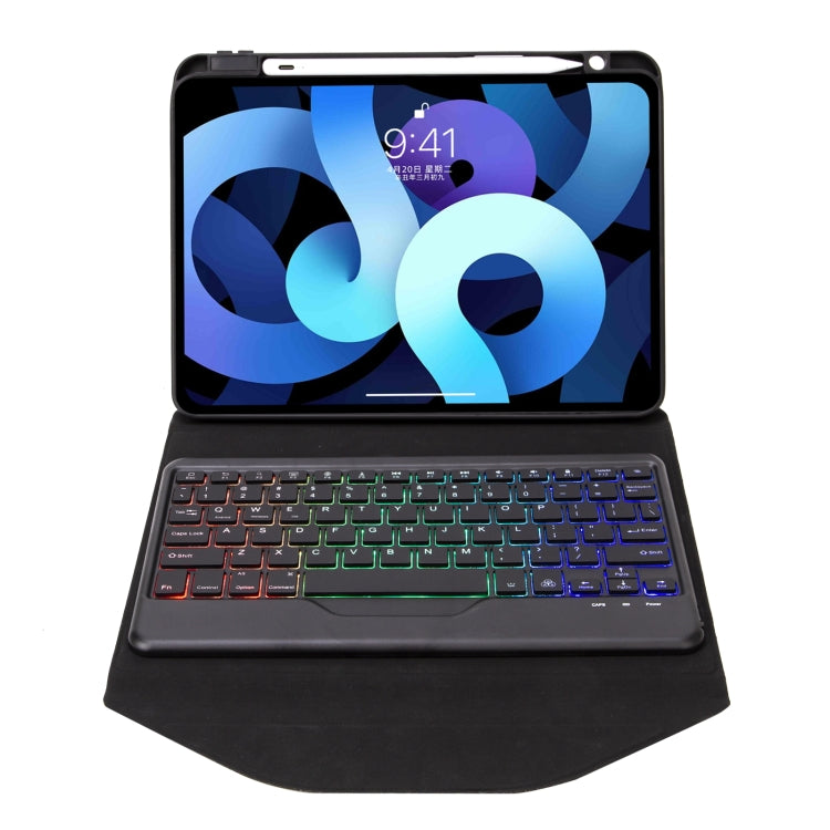 Z098BS Pen Slot Backlight Bluetooth Keyboard Leather Tablet Case For iPad Air 11 2025 / 2024 / Air 5 / Air 4(Black) - For iPad Air by PMC Jewellery | Online Shopping South Africa | PMC Jewellery | Buy Now Pay Later Mobicred