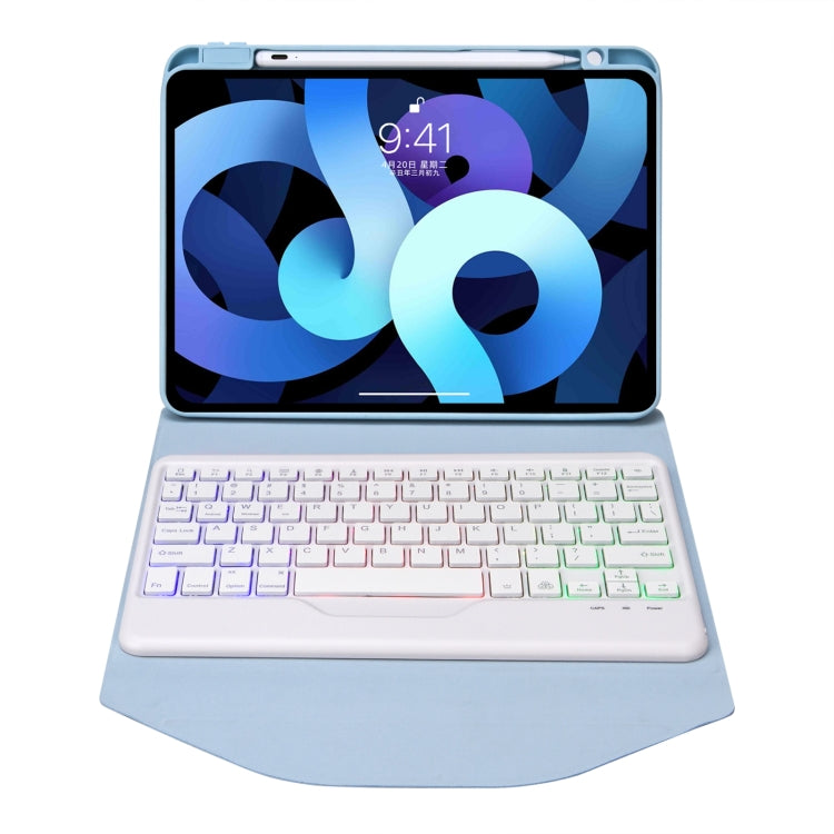 Z098BS Pen Slot Backlight Bluetooth Keyboard Leather Tablet Case For iPad Air 11 2025 / 2024 / Air 5 / Air 4(Sky Blue) - For iPad Air by PMC TechLife | Online Shopping South Africa | PMC TechLife | Buy Now Pay Later Mobicred