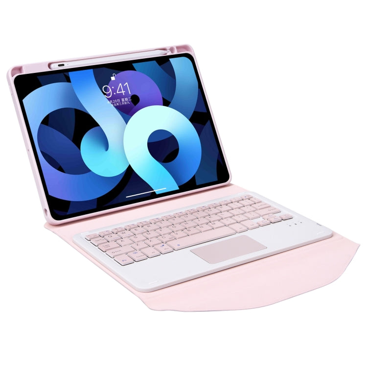 Z11B-A Pen Slot Touchpad Bluetooth Keyboard Leather Tablet Case For iPad Pro 11 2021/2020/2018(Pink) - For iPad Pro by PMC TechLife | Online Shopping South Africa | PMC TechLife